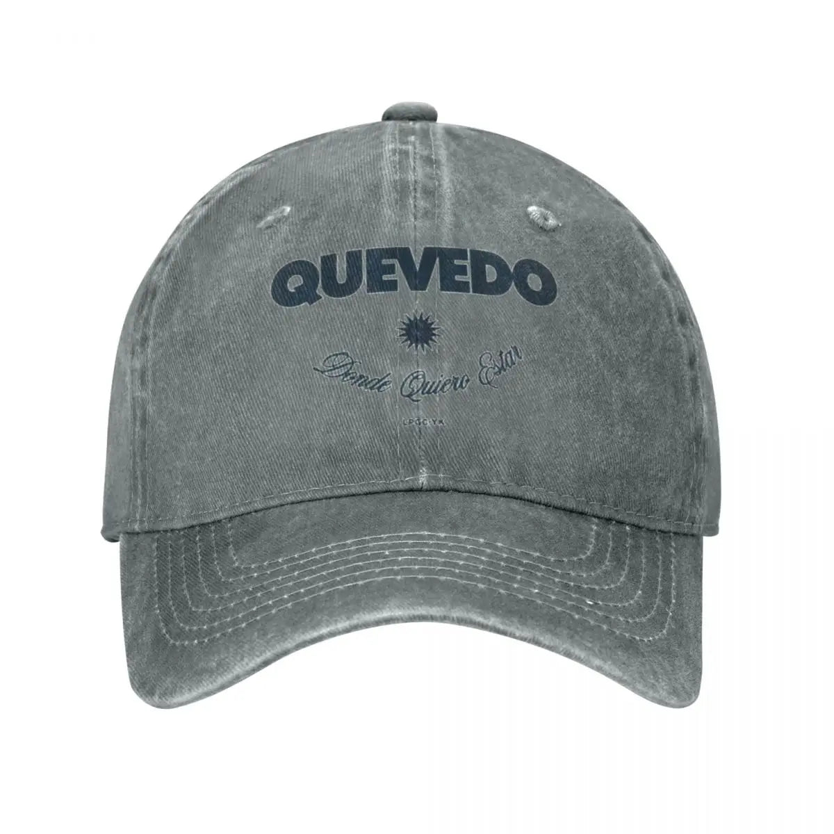 Baseball Cap Quevedo Album Accessories Unisex Vintage Distressed Denim Donde Quiero Estar Snapback Cap