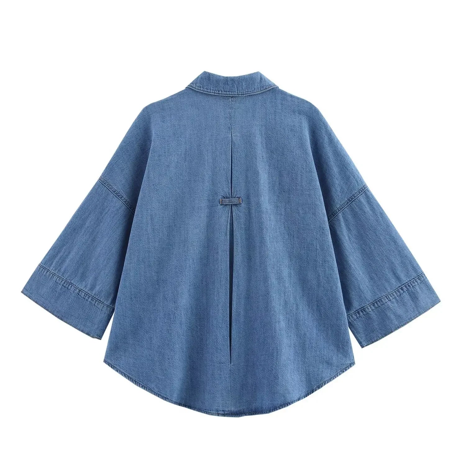 Denim Pants Outfit For Women 2 Pieces Spring Autumn Fashion Wide Sleeved Casual Shirt Women Suit Casual Two Piece Set Women