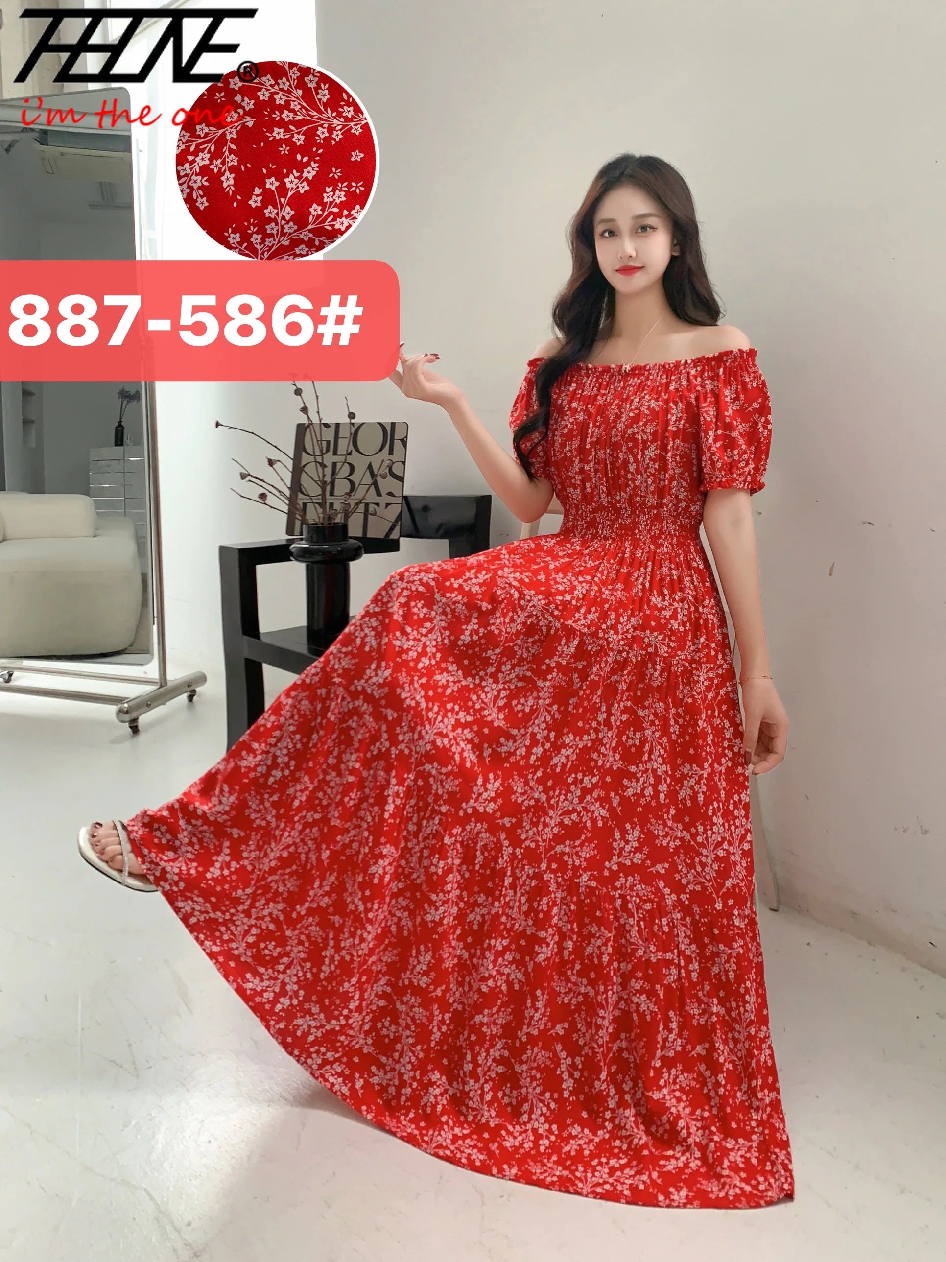 Long Maxi Dress Women Clothing Spring Summer Bohemian Holiday Beach Korean Style Floral Vintage Slim Vestidos Robe Dresses Boho