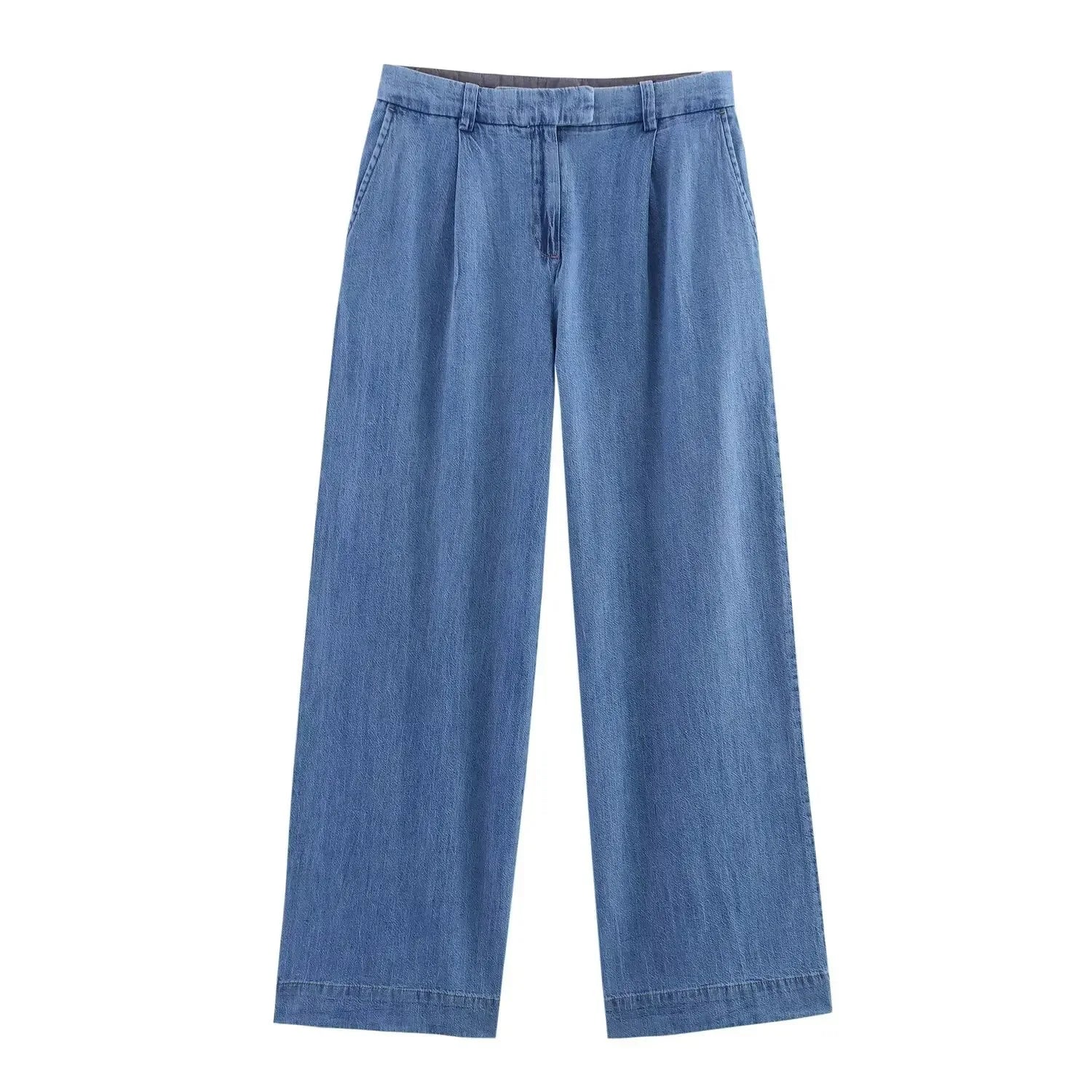 Denim Pants Outfit For Women 2 Pieces Spring Autumn Fashion Wide Sleeved Casual Shirt Women Suit Casual Two Piece Set Women