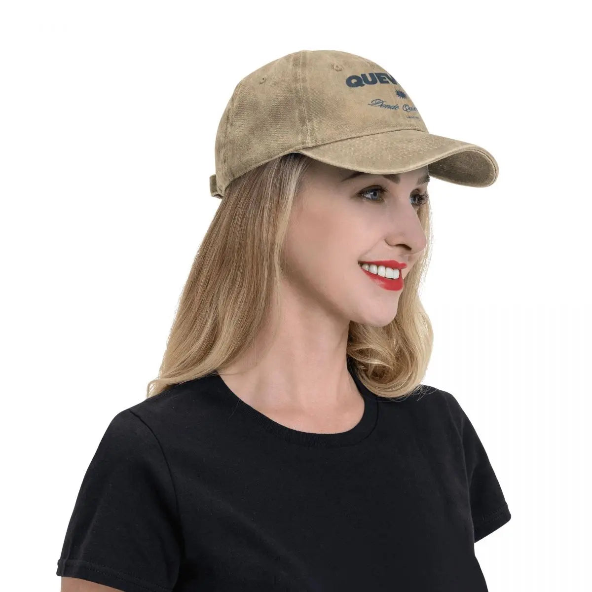 Baseball Cap Quevedo Album Accessories Unisex Vintage Distressed Denim Donde Quiero Estar Snapback Cap