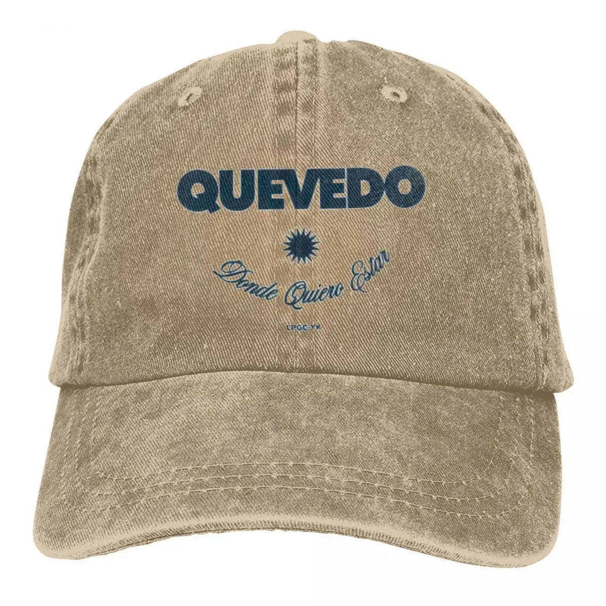 Baseball Cap Quevedo Album Accessories Unisex Vintage Distressed Denim Donde Quiero Estar Snapback Cap