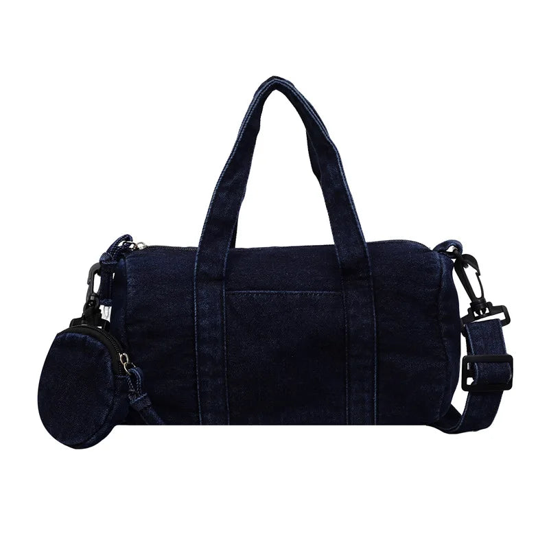 Denim Vintage Messenger Bag for Women Jeans Tote Handbag Fashion Crossbody Shoulder Bag Large Capacity Causal Ladies Satchel Bag