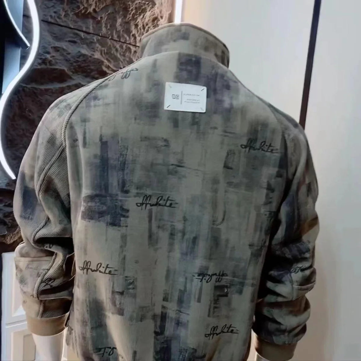 Fashionable Brand Jacket for Men's New Retro Pattern Casual Long-sleeved Jacket Niche Handsome