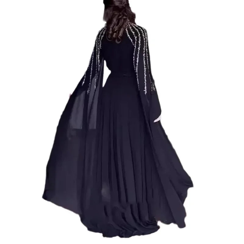 Maxi Dress Women's Fashionable Rhinestone Robes, Evening Gowns, Spring and Summer New Styles