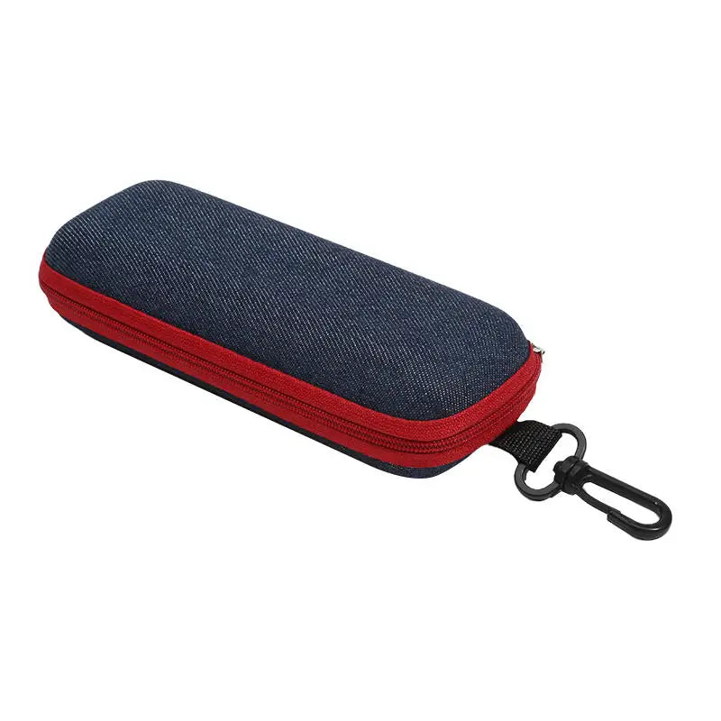 Fashion Denim Fabric Glasses Box Zipper Sunglasses Protection Container Eyeglasses Case Reading Glasses Organizer Carry Bag