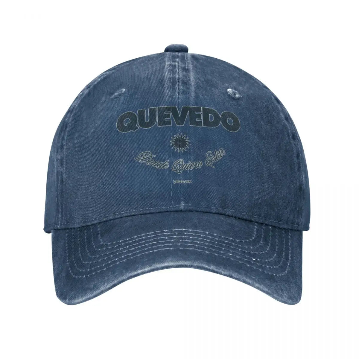 Baseball Cap Quevedo Album Accessories Unisex Vintage Distressed Denim Donde Quiero Estar Snapback Cap