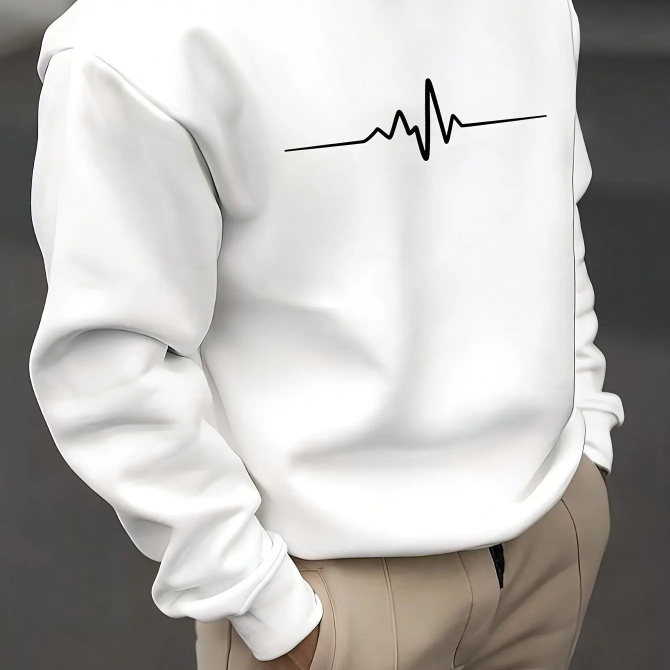 Men's fall/winter fashionable casual relaxed style Trust No One printed hoodie long sleeves suitable for wearing in cold weather